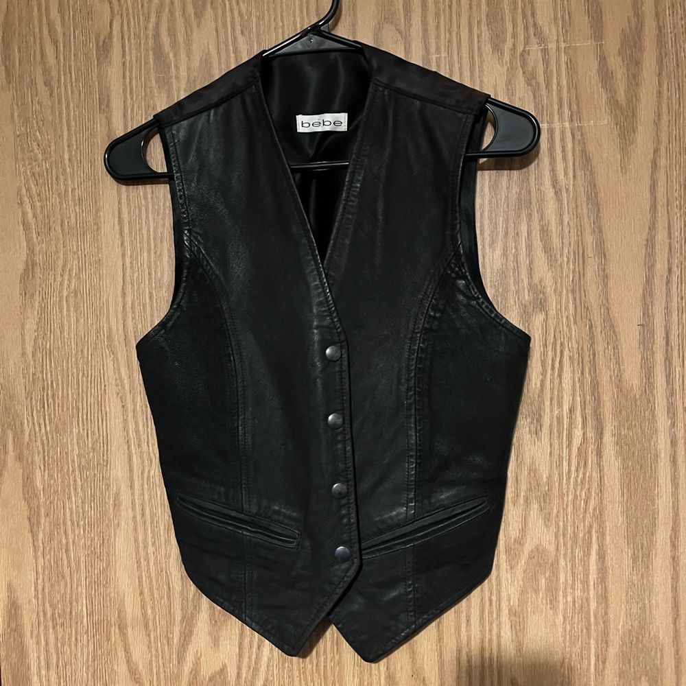 Black Leather Vest